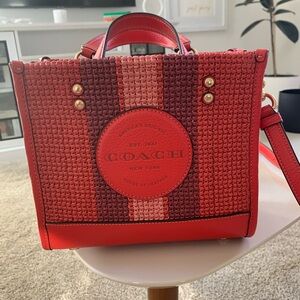 Coach red and pink cross body